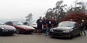 At the top of the Targa stage 'The Sidling' pause for a group photo.