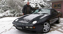 Iain snowed in at Mt Macedon